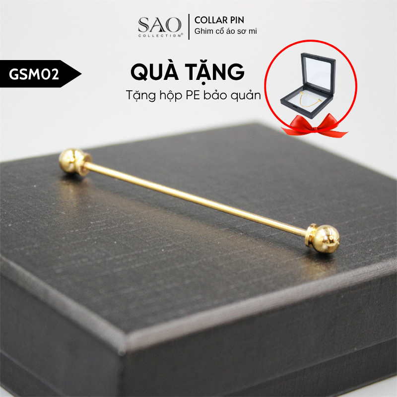 Ghim Cài Cổ Áo Sơ Mi Nam Cao Cấp – Collar Pin Collar Bar Lịch Lãm Sang Trọng (GSM02)