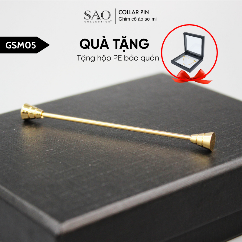 Ghim Cài Cổ Áo Nam – Collar Pin Collar Bar Phụ Kiện Sơ Mi, Cà Vạt, Vest Lịch Lãm (GSM05)