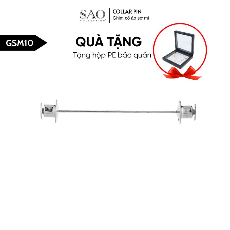 Ghim Cổ Áo Sơ Mi Nam Cao Cấp – Collar Pin Phụ Kiện Vest, Cà Vạt Thanh Lịch (GSM10)