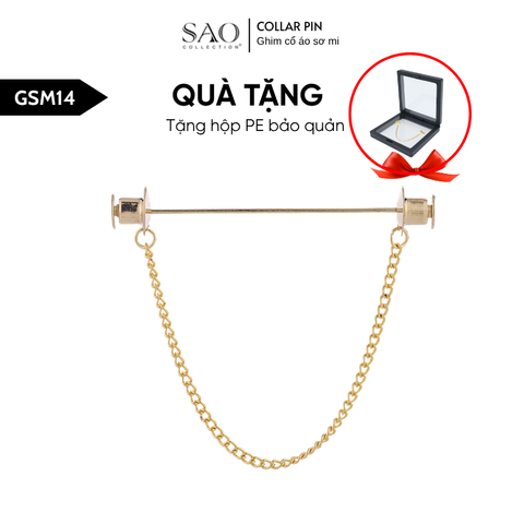 Ghim Cài Cổ Áo Sơ Mi Nam – Collar Bar Kim Loại Phụ Kiện Nam Lịch Lãm, Tinh Tế (GSM14)