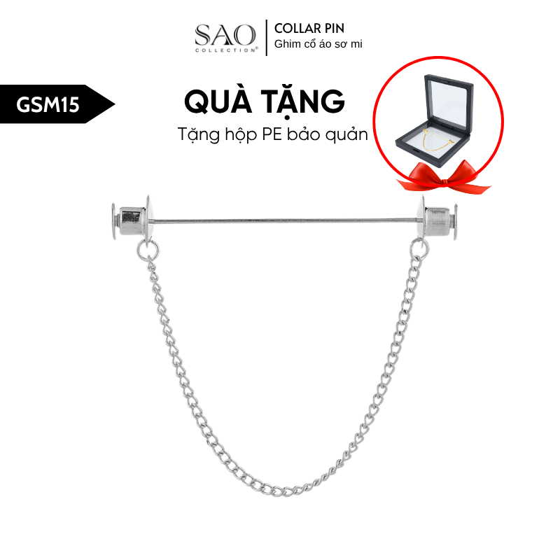 Ghim Cài Cổ Áo Sơ Mi Nam – Collar Pin Cao Cấp Tạo Điểm Nhấn Phong Cách Quý Ông (GSM15)