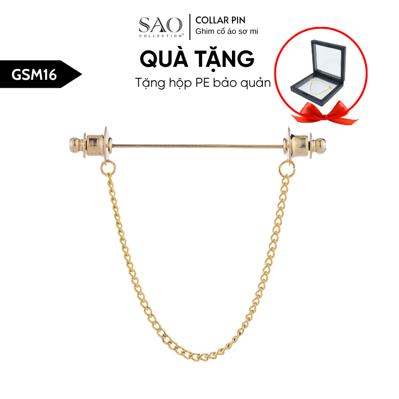 Ghim Cổ Áo Nam Cao Cấp – Collar Bar Thanh Lịch Phối Sơ Mi, Cà Vạt, VestGSM16)