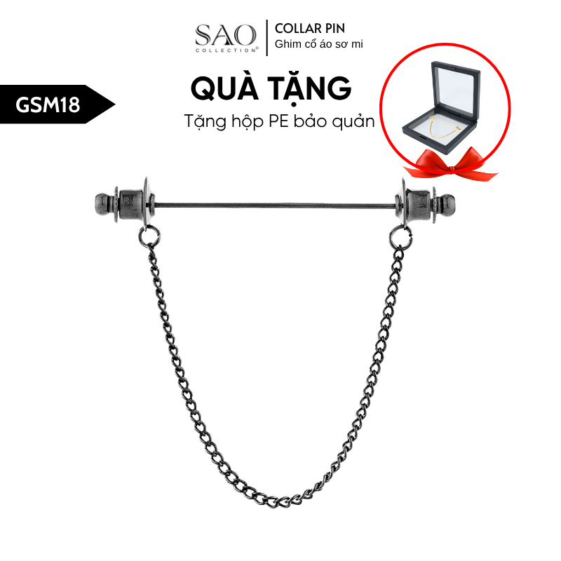 Ghim Cổ Áo Sơ Mi Nam – Collar Bar Lịch Lãm Giúp Cổ Áo Gọn Gàng, Tinh Tế (GSM18)