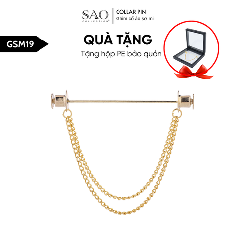 Ghim Cài Cổ Áo Nam – Collar Pin Phong Cách Quý Ông Phối Cùng Sơ Mi Và Cà Vạt (GSM19)