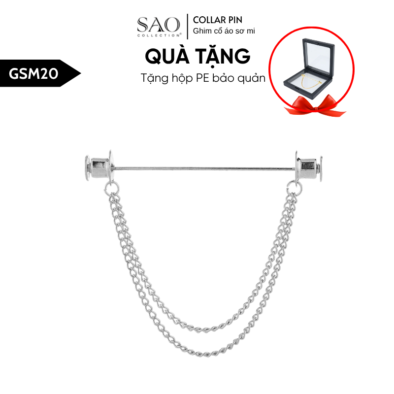 Ghim Cổ Áo Sơ Mi Nam Collar Bar – Phụ Kiện Thời Trang Nam Cao Cấp, Hiện Đại (GSM20)