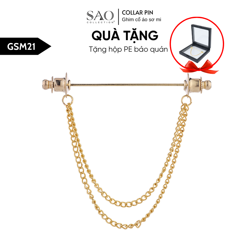 Ghim Cài Cổ Áo Sơ Mi Nam – Collar Pin Kim Loại Tinh Tế Dành Cho Công Sở Và Dự Tiệc (GSM21)
