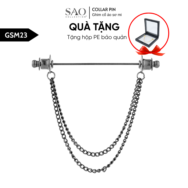 Ghim Cài Cổ Sơ Mi Nam Cao Cấp – Collar Bar Phụ Kiện Quý Ông Phối Vest, Blazer (GSM23)