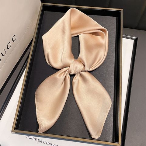 Khăn Lụa Màu Kem Champagne,Thanh Lịch, Tinh Tế Dành Cho Đồng Phục Doanh Nghiệp | KLV300M2