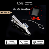 Kẹp Cà Vạt Nam Cao Cấp – Kẹp Vest Đính Đá Pha Lê & Zircon Lấp Lánh, Kèm Hộp Quà Tặng (KCV204)