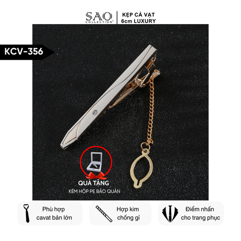 Kẹp Cà Vạt Nam Cao Cấp – Thiết Kế Điêu Khắc , Phong Cách Doanh Nhân Sang Trọng (KCV356)