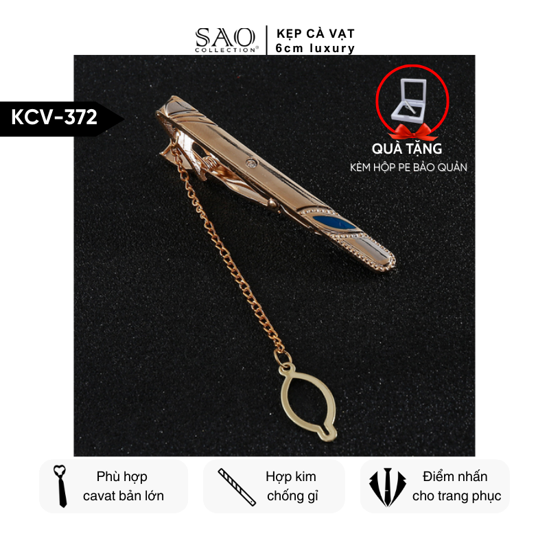 Kẹp Cà Vạt Nam Cao Cấp – Thiết Kế Điêu Khắc , Phong Cách Doanh Nhân Sang Trọng (KCV372)