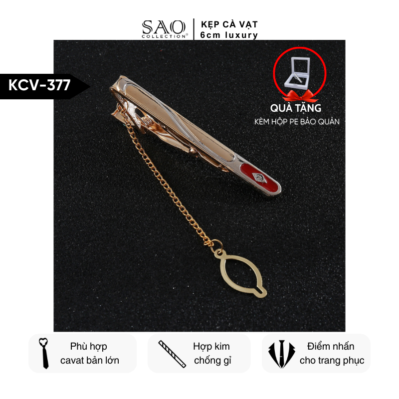 Kẹp Cà Vạt Nam Cao Cấp – Thiết Kế Điêu Khắc , Phong Cách Doanh Nhân Sang Trọng (KCV377)