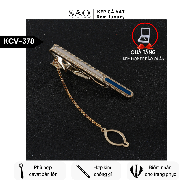 Kẹp Cà Vạt Nam Cao Cấp – Thiết Kế Điêu Khắc , Phong Cách Doanh Nhân Sang Trọng (KCV378)