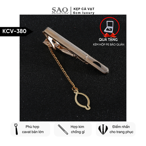 Kẹp Cà Vạt Nam Cao Cấp – Thiết Kế Điêu Khắc , Phong Cách Doanh Nhân Sang Trọng (KCV380)