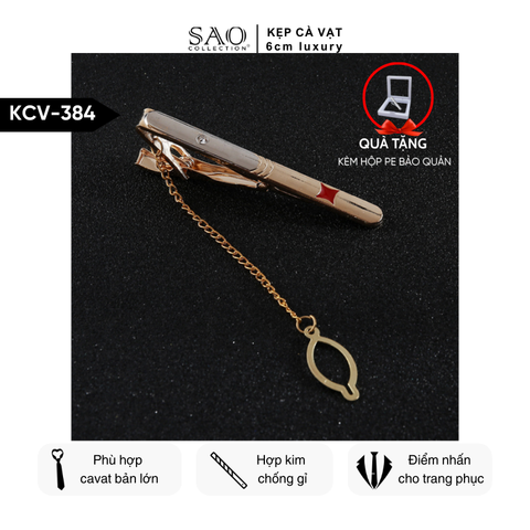 Kẹp Cà Vạt Nam Cao Cấp – Thiết Kế Điêu Khắc , Phong Cách Doanh Nhân Sang Trọng (KCV384)