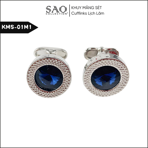 Khuy Măng Sét Nam Cao Cấp – Khuy Cài Tay Áo Vest Đính Đá Thời Trang (KMS01M1)