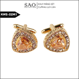 Khuy Măng Sét Nam Pha Lê Khảm Đá – Tinh Tế, Sang Trọng, Nam Tính (KMS02M1)