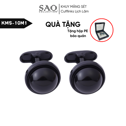 Khuy Măng Sét Nam Cufflinks Khảm Đá Màu Bắt Sáng Lấp Lánh (KMS10M1)