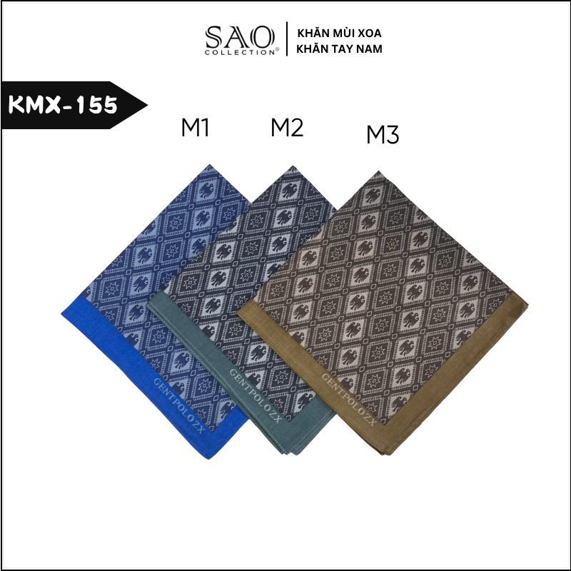 Khăn Tay Nam Quà Tặng Khăn Mùi Xoa Thấm Hút Mồ Hôi Tốt Họa Tiết Kẻ Mềm Mại Sang Trọng Lịch Lãm Quý Ông (KMX155)