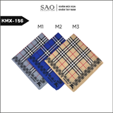 Khăn Tay Nam Quà Tặng Khăn Mùi Xoa Thấm Hút Mồ Hôi Tốt Họa Tiết Kẻ Mềm Mại Sang Trọng Lịch Lãm Quý Ông (KMX156)