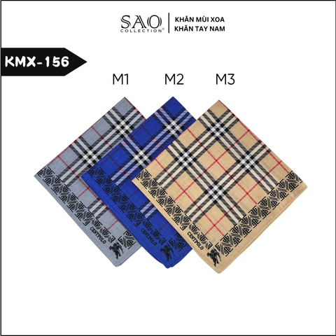Khăn Tay Nam Quà Tặng Khăn Mùi Xoa Thấm Hút Mồ Hôi Tốt Họa Tiết Kẻ Mềm Mại Sang Trọng Lịch Lãm Quý Ông (KMX156)