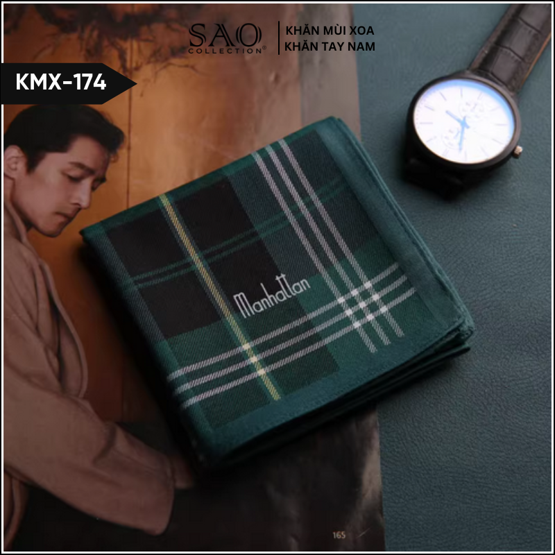 Master Khăn Mùi Xoa, Khăn Tay Nam Luxury Kèm Hộp Quà Tặng Sang Trọng (KMX174)
