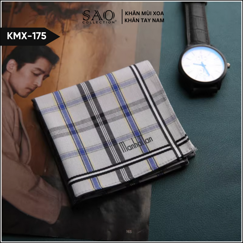 Master Khăn Mùi Xoa, Khăn Tay Nam Luxury Kèm Hộp Quà Tặng Sang Trọng (KMX175)