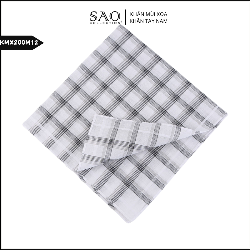 Khăn Mùi Xoa Khăn Tay Cotton Mềm Mại Thấm Hút Tốt Màu Trắng Tinh Dành Cho Nam Giới Luxury (KMX200M12)