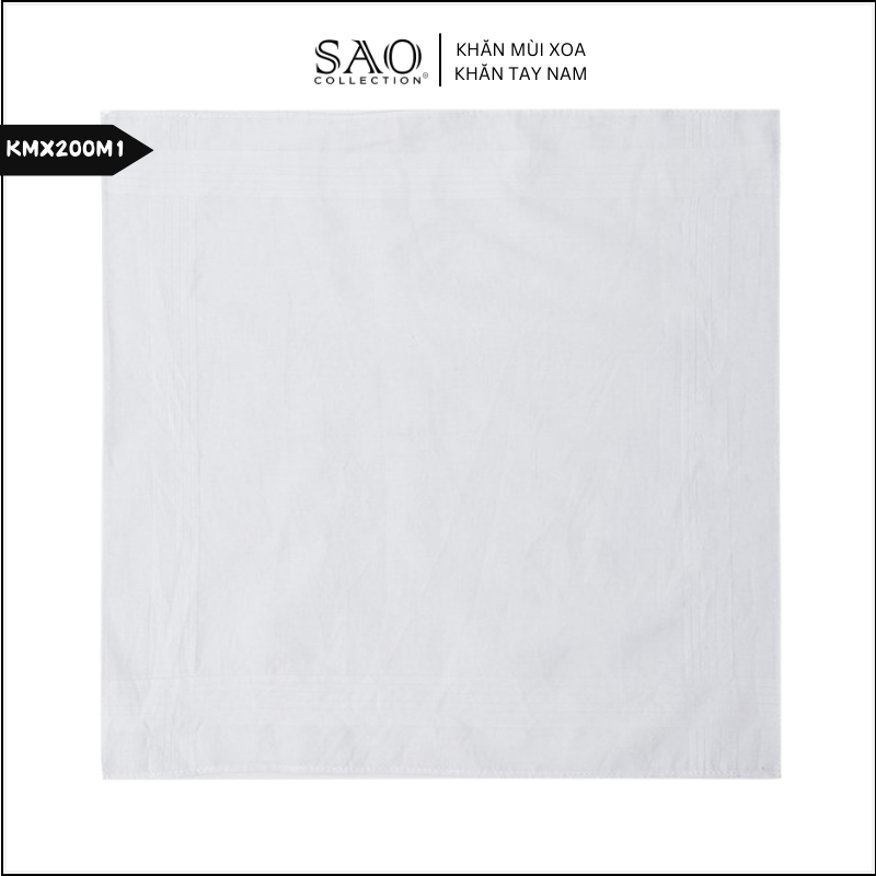 Khăn Mùi Xoa Khăn Tay Cotton Mềm Mại Thấm Hút Tốt Màu Trắng Tinh Dành Cho Nam Giới Luxury (KMX200M1)