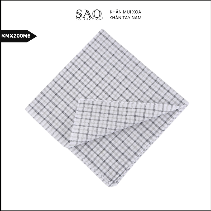 Khăn Mùi Xoa Khăn Tay Cotton Mềm Mại Thấm Hút Tốt Màu Trắng Tinh Dành Cho Nam Giới Luxury (KMX200M6)