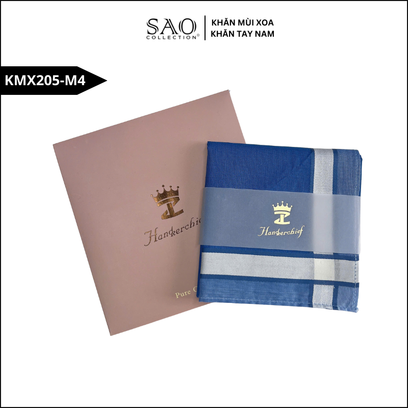 Quà Tặng Khăn Mùi Xoa Khăn Tay Nam Siêu Mềm, Siêu Thấm, Siêu Bền Món Quà Ý Nghĩa Cho Mọi Dịp (KMX205M4)
