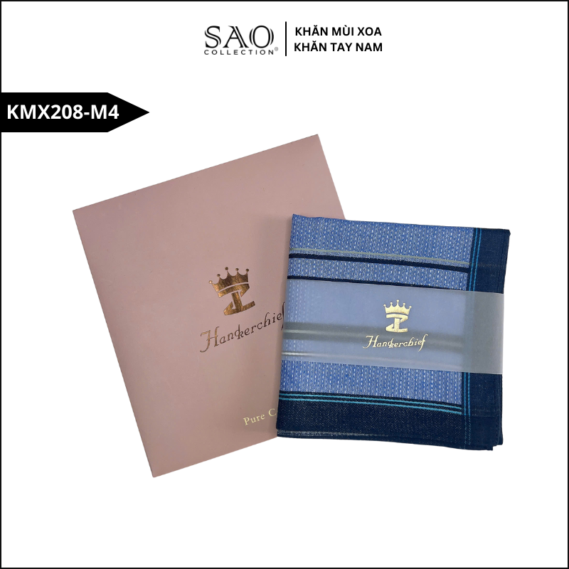 Quà Tặng Khăn Mùi Xoa Khăn Tay Nam Siêu Mềm, Siêu Thấm, Siêu Bền Món Quà Ý Nghĩa Cho Mọi Dịp (KMX208M4)