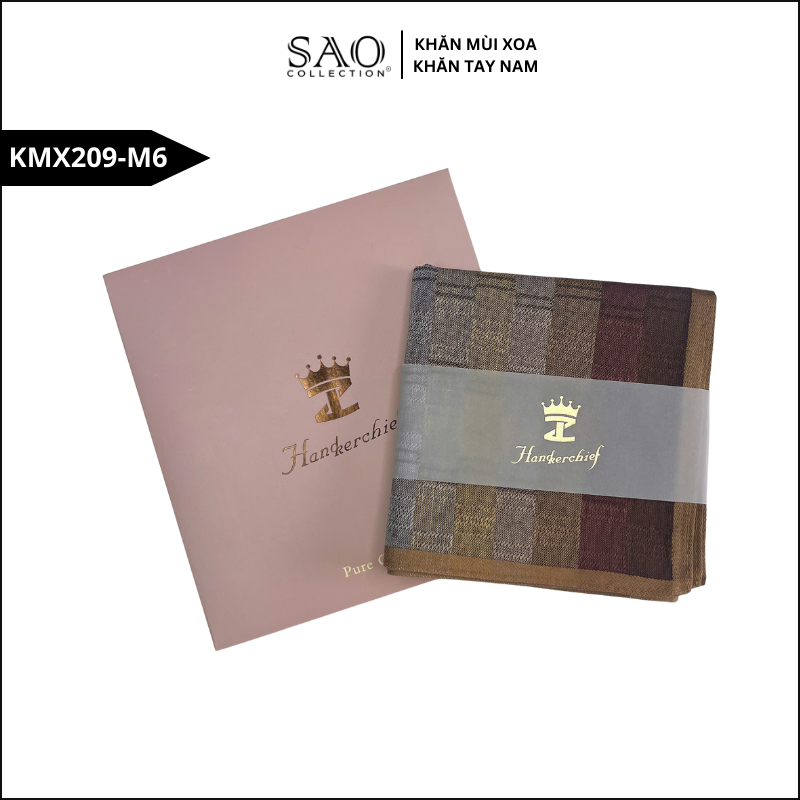 Quà Tặng Khăn Mùi Xoa Khăn Tay Nam Siêu Mềm, Siêu Thấm, Siêu Bền Món Quà Ý Nghĩa Cho Mọi Dịp (KMX209M6)