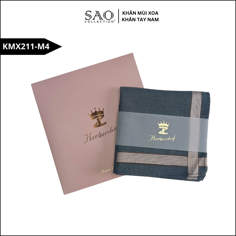Quà Tặng Khăn Mùi Xoa Khăn Tay Nam Siêu Mềm, Siêu Thấm, Siêu Bền Món Quà Ý Nghĩa Cho Mọi Dịp (KMX211M4)