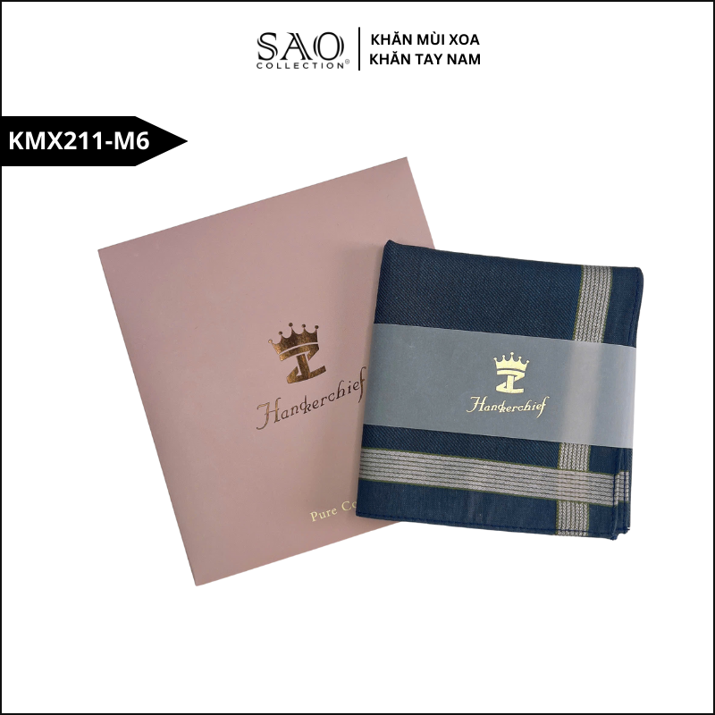 Quà Tặng Khăn Mùi Xoa Khăn Tay Nam Siêu Mềm, Siêu Thấm, Siêu Bền Món Quà Ý Nghĩa Cho Mọi Dịp (KMX211M6)