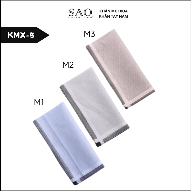 Khăn Tay Nam Cotton Khăn Mùi Xoa Làm Quà Tặng Thấm Hút Mồ Hôi Tốt Họa Tiết Kẻ Mềm Mại Sang Trọng Lịch Lãm Quý Ông (KMX5)
