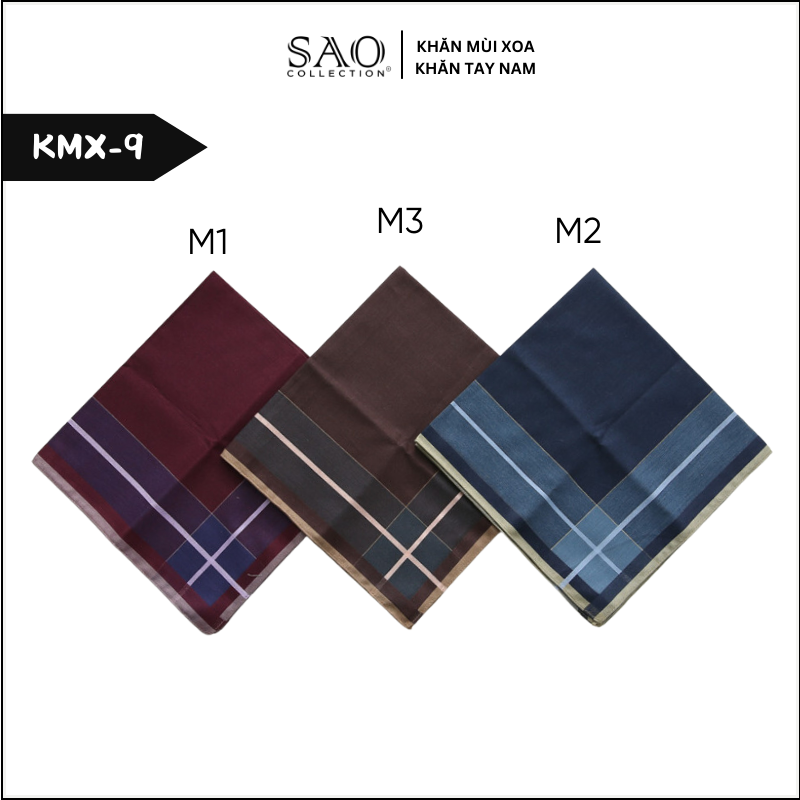 Khăn Tay Nam Cotton Khăn Mùi Xoa Làm Quà Tặng Thấm Hút Mồ Hôi Tốt Họa Tiết Kẻ Mềm Mại Sang Trọng Lịch Lãm Quý Ông (KMX9)