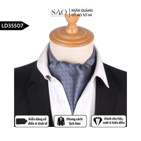 Khăn Ascot Nam – Khăn Quàng Cổ Áo Sơ Mi (LD35507)