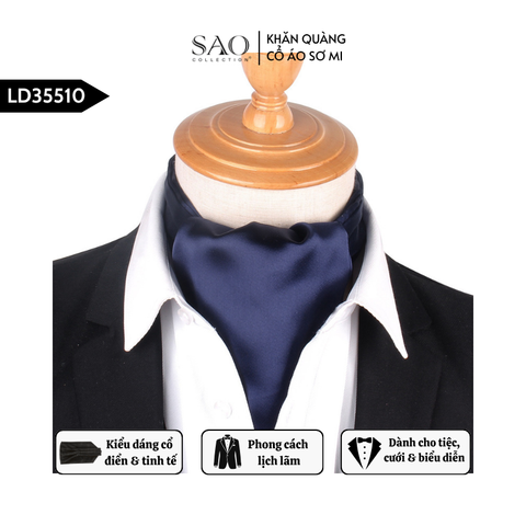 Khăn Ascot Nam – Khăn Quàng Cổ Áo Sơ Mi (LD35510)