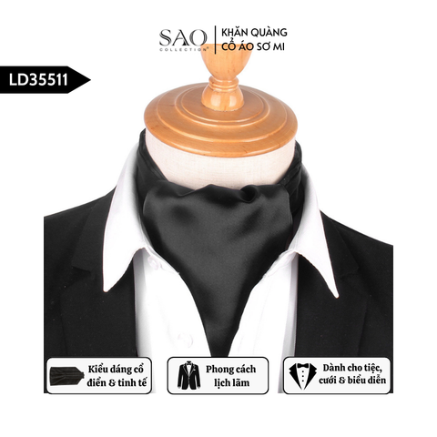 Khăn Ascot Nam – Khăn Quàng Cổ Áo Sơ Mi (LD35511)