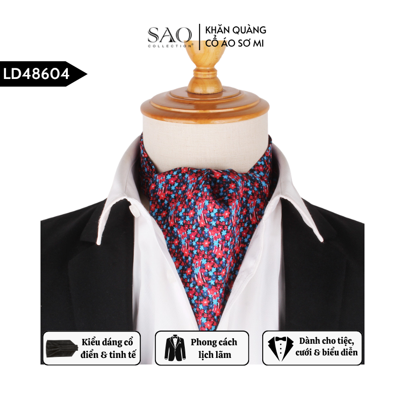 Khăn Ascot Nam – Khăn Quàng Cổ Áo Sơ Mi (LD48604)
