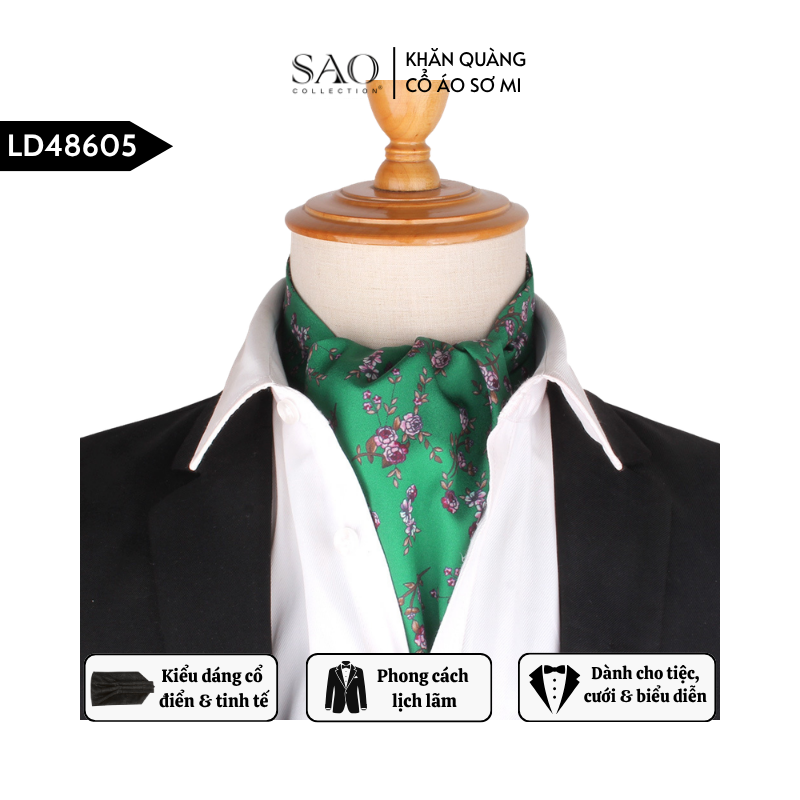 Khăn Ascot Nam – Khăn Quàng Cổ Áo Sơ Mi (LD48605)