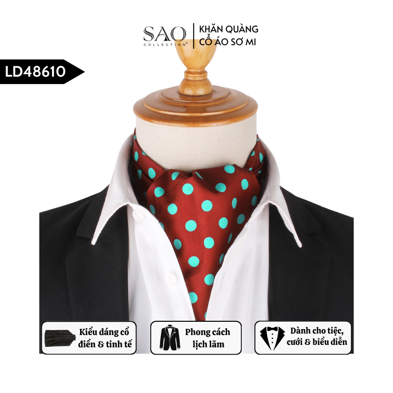 Khăn Ascot Nam – Khăn Quàng Cổ Áo Sơ Mi (LD48610)