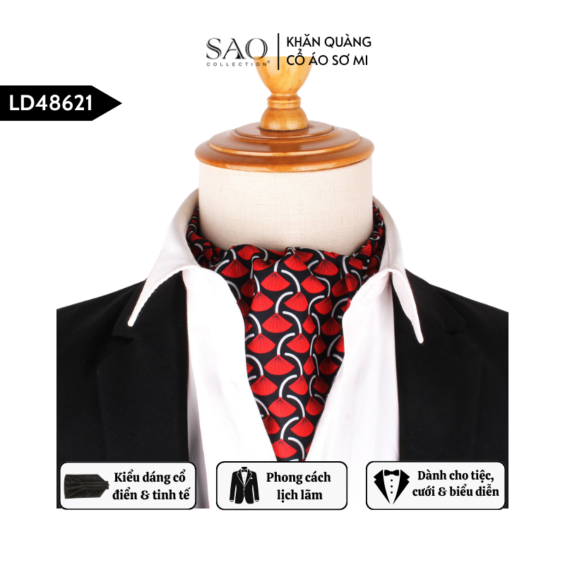 Khăn Ascot Nam – Khăn Quàng Cổ Áo Sơ Mi (LD48621)