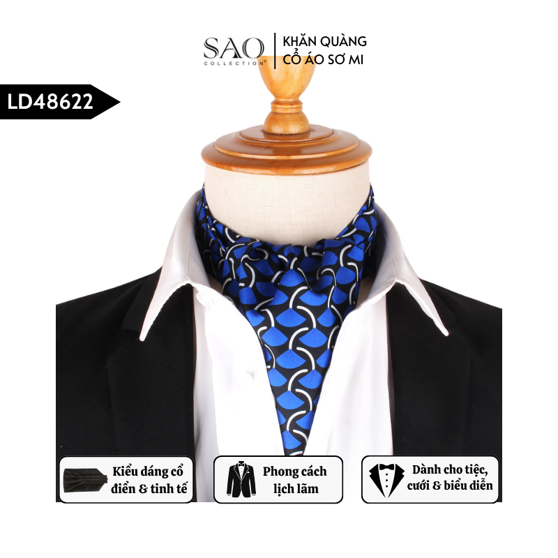 Khăn Ascot Nam – Khăn Quàng Cổ Áo Sơ Mi (LD48622)