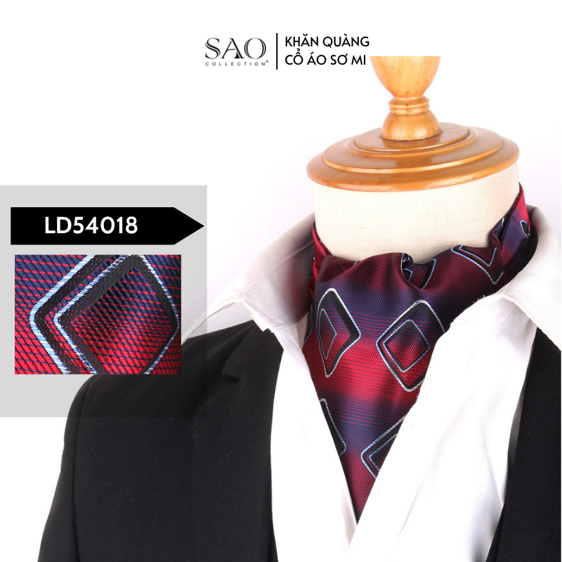 Khăn Ascot Nam – Khăn Quàng Cổ Áo Sơ Mi (LD54018)