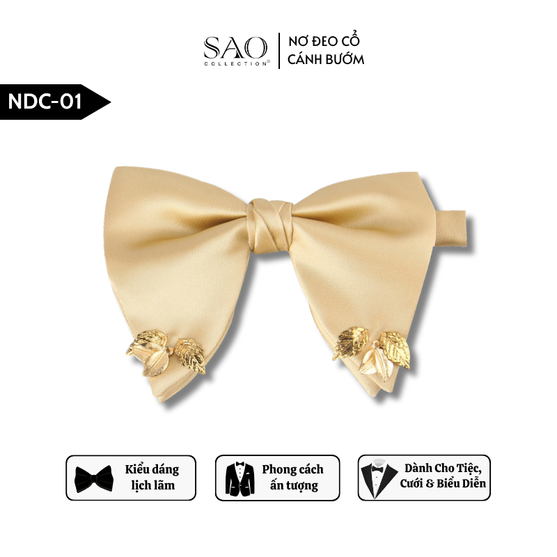 Nơ Đeo Cổ Nam Lịch Lãm – Nơ Cánh Bướm Nam Kiểu Dáng Lịch Lãm Dành Cho Tiệc Cưới & Biểu Diễn (NDC01)