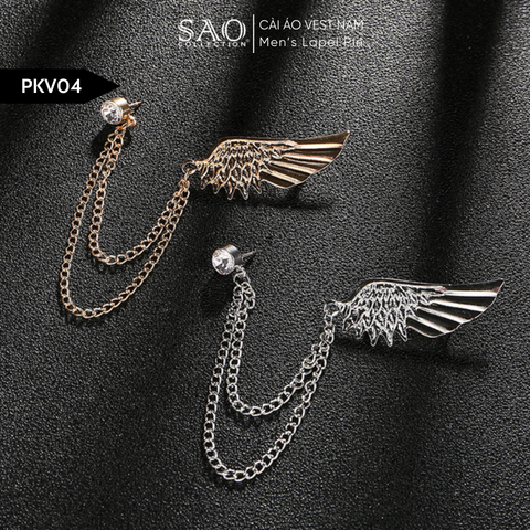 Cài Áo Vest Nam Tua Rua Dây Xích Cao Cấp – Ghim Cài Ve Áo Suit Sang Trọng, Tôn Phong Cách Quý Ông (PKV04)