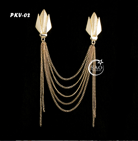 Cài Áo Vest Nam Tua Rua Dây Xích Cao Cấp – Ghim Cài Ve Áo Suit Sang Trọng, Tôn Phong Cách Quý Ông (PKV02)