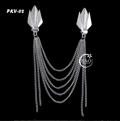 Cài Áo Vest Nam Tua Rua Dây Xích Cao Cấp – Ghim Cài Ve Áo Suit Sang Trọng, Tôn Phong Cách Quý Ông (PKV02)